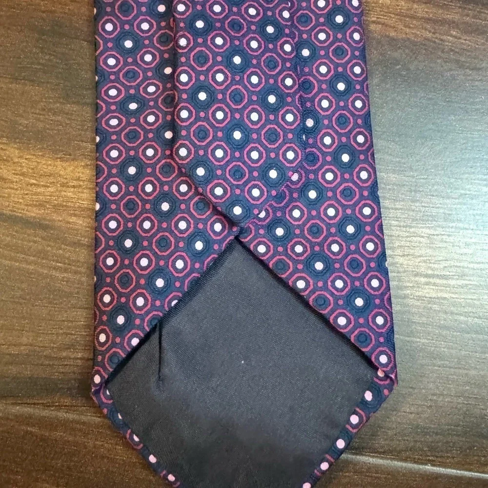 JAMES FISHER London Classic Purple Silk Polka Dot Tie